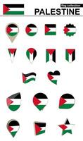 palestina flagga samling. stor uppsättning för design. vektor