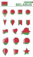 Weißrussland Flagge Sammlung. groß einstellen zum Design. vektor