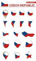 tjeck republik flagga samling. stor uppsättning för design. vektor