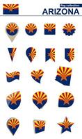 Arizona Flagge Sammlung. groß einstellen zum Design. vektor
