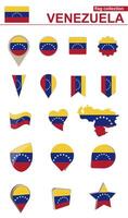venezuela flagga samling. stor uppsättning för design. vektor