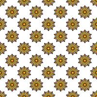sömlös mandala mönster blommig vektor