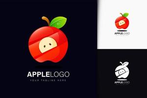 Apple-Logo-Design mit Farbverlauf vektor