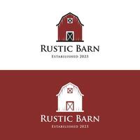 naturlig rustik ladugård, bondgård, lager logotyp design med en retro årgång begrepp. vektor