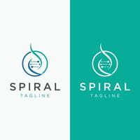 kreativ bio tech eller dna spiral molekyl abstrakt logotyp mall design.logotyp för företag, vetenskap och labb. vektor