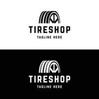 däck eller hjul logotyp mall design med kreativ idéer. logotyp för däck butiker, workshops och företag. vektor