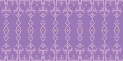 elegant Textil- Rand mit Blumen- Motiv.Vintage Textil- Rand zum klassisch Designs.bunt Textil- Rand mit geometrisch Muster vektor