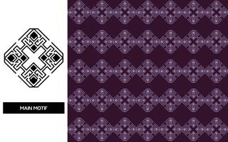 elegant Textil- Rand mit Blumen- Motiv.Vintage Textil- Rand zum klassisch Designs.bunt Textil- Rand mit geometrisch Muster vektor