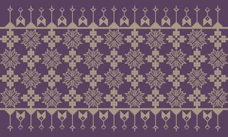 elegant Textil- Rand mit Blumen- Motiv.Vintage Textil- Rand zum klassisch Designs.bunt Textil- Rand mit geometrisch Muster vektor