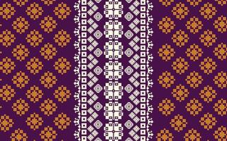 elegant Textil- Rand mit Blumen- Motiv.Vintage Textil- Rand zum klassisch Designs.bunt Textil- Rand mit geometrisch Muster vektor