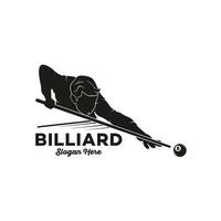 Billard- Logo Vorlage Illustration Design vektor