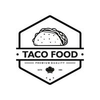 årgång logotyp taco mall illustration vektor