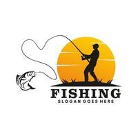 fiske logotyp illustration design vektor