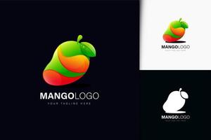 mango logotyp design med gradient vektor