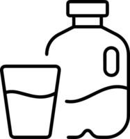 Flasche trinken Symbol Symbol Bild. Illustration von das trinken Wasser Flasche Glas Design Bild vektor