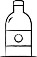 Flasche trinken Symbol Symbol Bild. Illustration von das trinken Wasser Flasche Glas Design Bild vektor