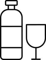 Flasche trinken Symbol Symbol Bild. Illustration von das trinken Wasser Flasche Glas Design Bild vektor