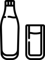 Flasche trinken Symbol Symbol Bild. Illustration von das trinken Wasser Flasche Glas Design Bild vektor