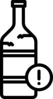 Flasche trinken Symbol Symbol Bild. Illustration von das trinken Wasser Flasche Glas Design Bild vektor