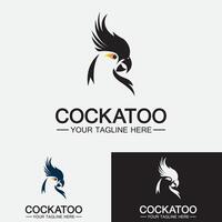 Kakadu Papagei Vogel Logo Design Vektor Vorlage