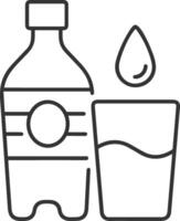 Flasche trinken Symbol Symbol Bild. Illustration von das trinken Wasser Flasche Glas Design Bild vektor