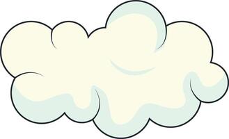 süß Karikatur Weiß Wolke isoliert auf Weiß Hintergrund. Illustration Design. vektor