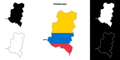 Chimborazo Provinz Gliederung Karte einstellen vektor