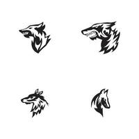 Wolf-Symbol und Symbol-Vektor-Illustration vektor