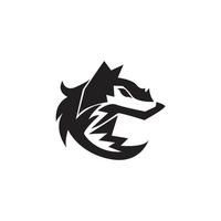 Wolf-Symbol und Symbol-Vektor-Illustration vektor