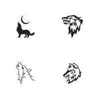 Wolf-Symbol und Symbol-Vektor-Illustration vektor