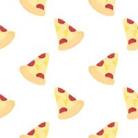 Pixel Pizza nahtlos Muster vektor