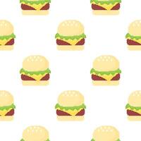 Pixel Burger nahtlos Muster vektor