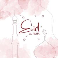 eid al adha Gruß Vorlage, eid Mubarak, islamisch Design zum eid al-adha vektor