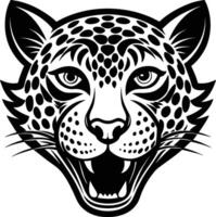 leopard huvud maskot design silhuett konst vektor
