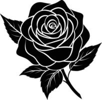 Rose Silhouette Illustration Design vektor