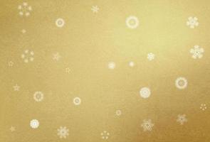 einfache Schneeflocken auf Goldgrund. Weihnachten Hintergrund. vektor