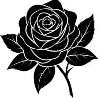 Rose Silhouette Illustration Design vektor