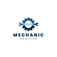 Mechaniker Bedienung Logo Design vektor