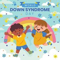 glückliche Kinder mit Down-Syndrom vektor