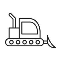 Bulldozer Symbol Design vektor