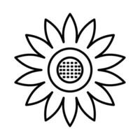 Sonnenblumen-Icon-Design vektor