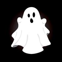 Geist Charakter süß Phantom verfolgt Halloween Karikatur vektor