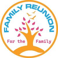 Familie Wiedervereinigung Baum Logo Design vektor