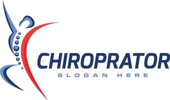 Chiropraktiker Logo Design zum Chiropraktik Sport Gesundheit vektor