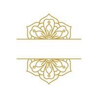 Mandala Hochzeit Ornament Gold Design vektor