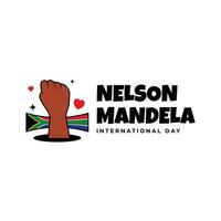 Nelson Mandela International Tag Design Illustration vektor