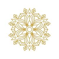 Mandala Hochzeit Ornament Gold Design vektor
