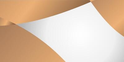 ein Weiß Hintergrund mit ein braun und Gold geometrisch gestalten im das Vordergrund. vektor