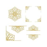 Mandala Hochzeit Ornament Gold Design vektor