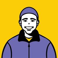 människor porträtt. anställd avatar, professionell person profil bild och team personer användare bild i ram illustration av porträtt ansikte person, studerande och ung anställd vektor